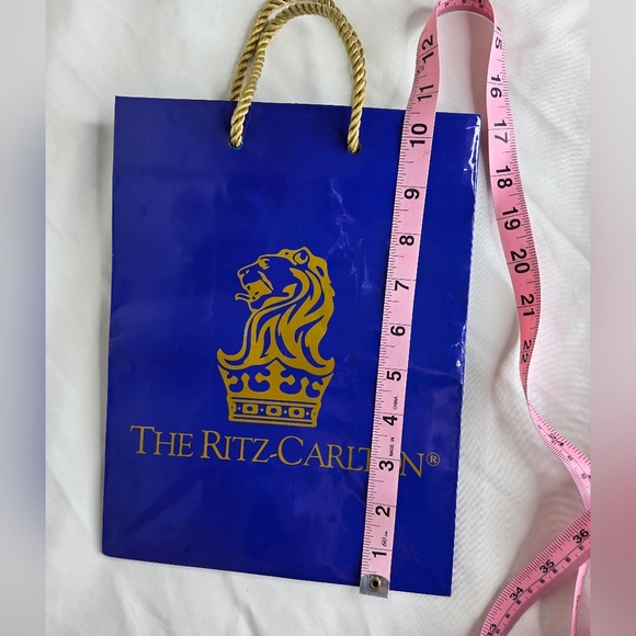 The Ritz-Carlton 10"x8" Blue Gift Bag with Gold Rope Handles - Picture 4 of 5